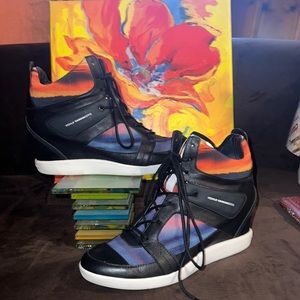 Y3 wedge hi-top sneakers